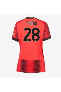 AC Milan Malick Thiaw #28 Jalkapallovaatteet Naisten Kotipaita 2023-24 Lyhythihainen